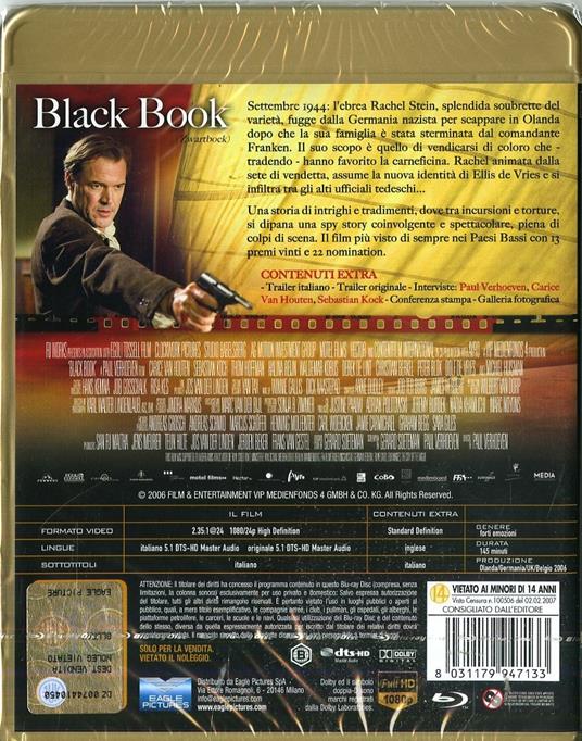 Capilares emprender Gracias Black Book (Blu-ray) - Blu-ray - Film di Paul Verhoeven Drammatico | IBS