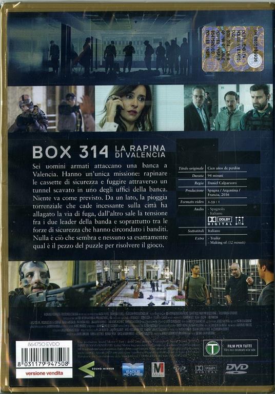 Box 314. La rapina di Valencia (DVD) di Daniel Calparsoro - DVD - 2