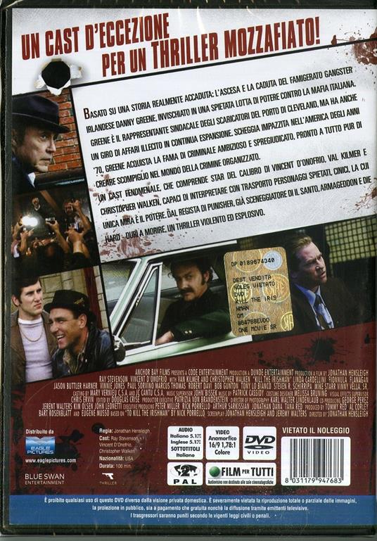 Kill the Irishman (DVD) di Jonathan Hensleigh - DVD - 2