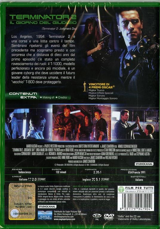 Terminator 2. Il giorno del giudizio (DVD) di James Cameron - DVD - 2