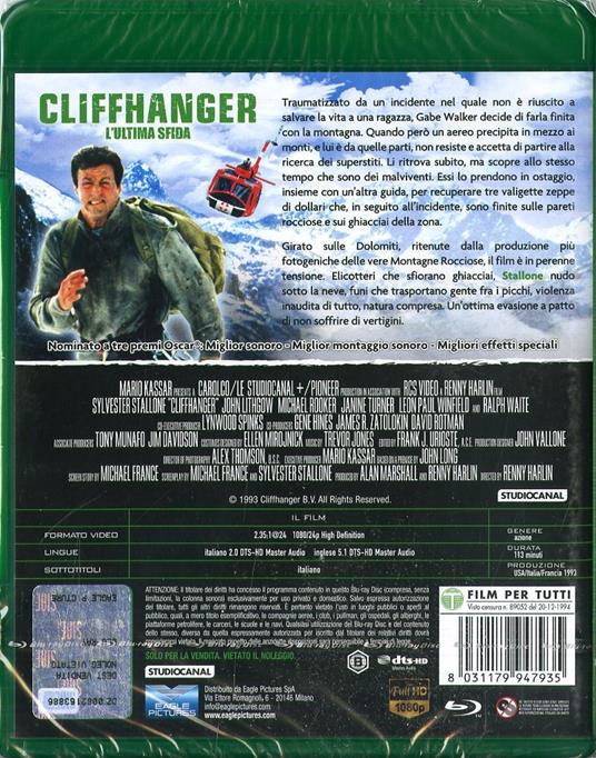 Cliffhanger. L'ultima sfida (Blu-ray) di Renny Harlin - Blu-ray - 2
