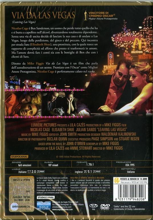 Via da Las Vegas (DVD) di Mike Figgis - DVD - 2