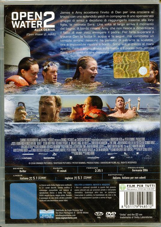 Open Water 2. Alla deriva. New Edition (DVD) di Hans Horn - DVD - 2