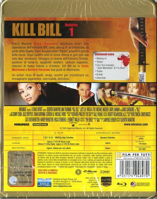 Kill Bill. Vol. 1 (Blu-ray) di Quentin Tarantino - Blu-ray - 2