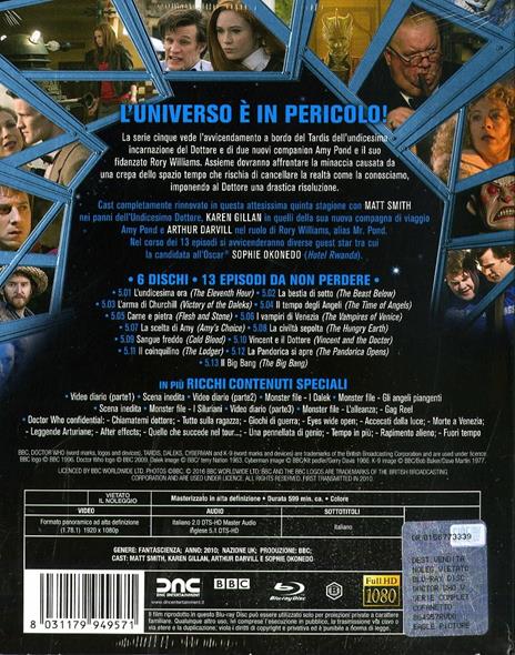 Doctor Who. Stagione 5. Serie TV ita - New Edition (Blu-ray) di Adam Smith,Andrew Gunn,Jonny Campbell - Blu-ray - 2