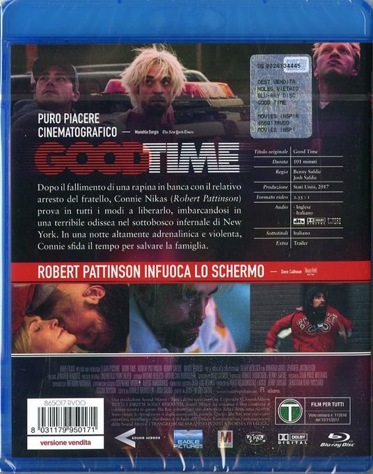 Good Time (Blu-ray) di Ben Safdie,Joshua Safdie - Blu-ray - 2