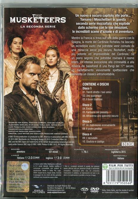 The Musketeers. Stagione 2. Serie TV ita (DVD) di Andy Hay,Farren Blackburn,Richard Clark - DVD - 2