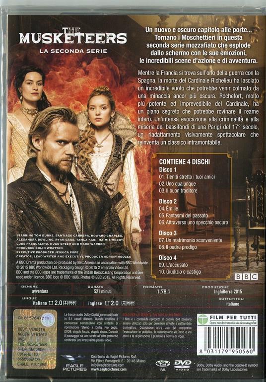 The Musketeers. Stagione 2. Serie TV ita (DVD) di Andy Hay,Farren Blackburn,Richard Clark - DVD - 2