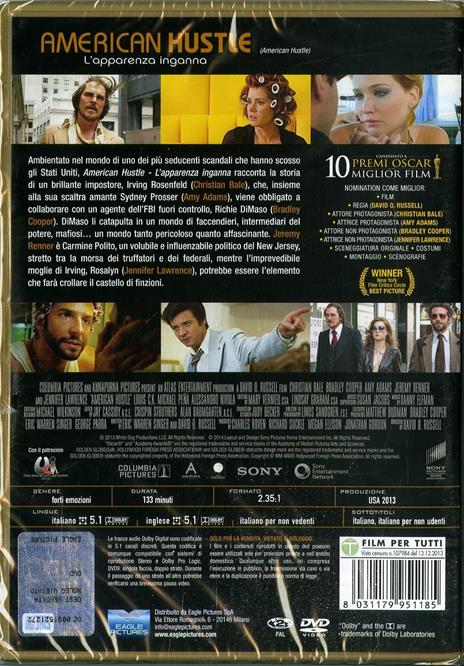 American Hustle. L'apparenza inganna (DVD) di David O. Russell - DVD - 2