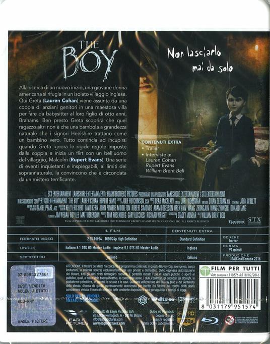 The Boy. Special Edition (Blu-ray) di William Brent Bell - Blu-ray - 2