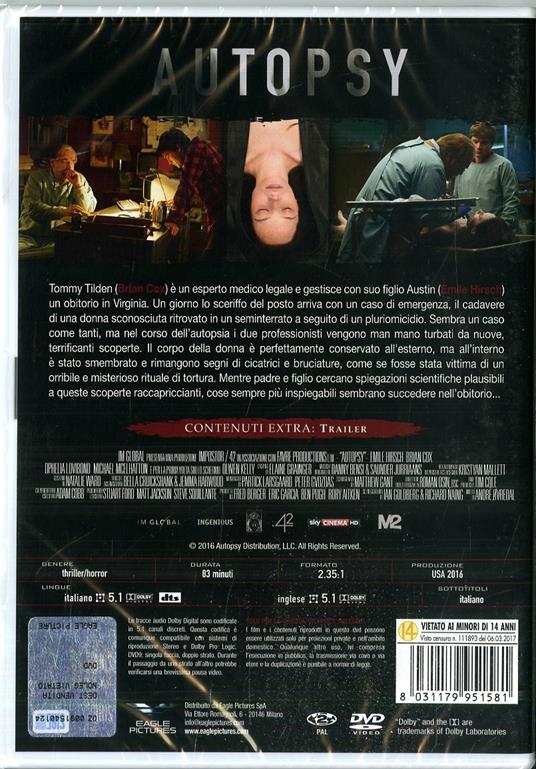 Autopsy. Special Edition (DVD) di André Øvredal - DVD - 2