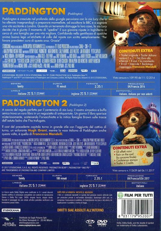 Paddington 1 - 2 (2 DVD) di Paul King - 2