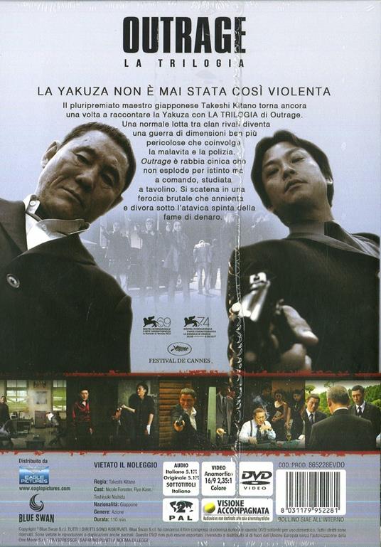 Trilogia Outrage (3 DVD) di Takeshi Kitano - 2