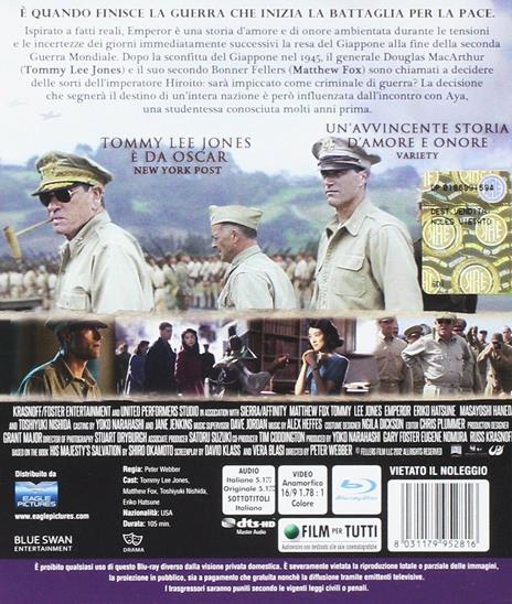 Emperor (Blu-ray) di Peter Webber - Blu-ray - 2
