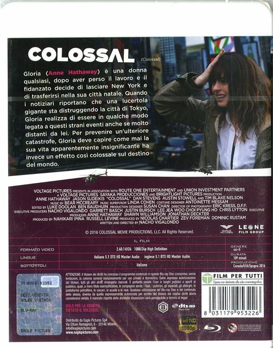 Colossal (Blu-ray) di Nacho Vigalondo - Blu-ray - 2