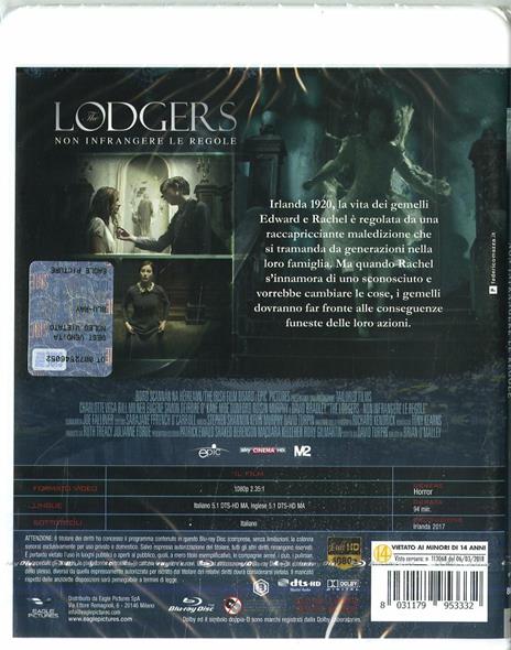 The Lodgers. Non infrangere le regole (Blu-ray) di Brian O'Malley - Blu-ray - 2