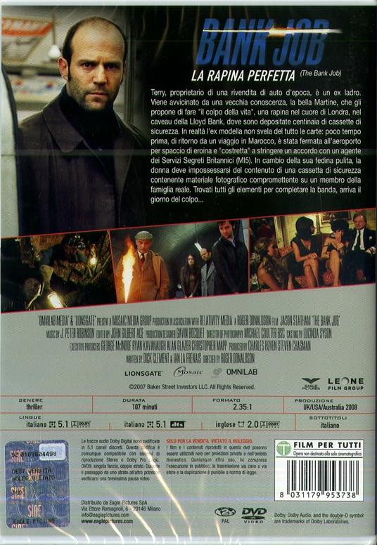 Bank Job. La rapina perfetta (DVD) di Roger Donaldson - DVD - 2