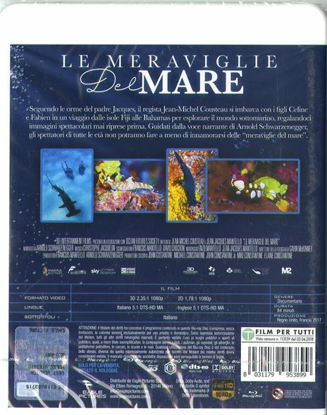 Le meraviglie del mare (Blu-ray + Blu-ray 3D) di Jean-Michel Cousteau,Jean-Jacques Mantello - Blu-ray + Blu-ray 3D - 2