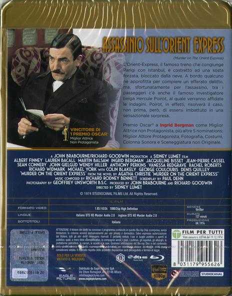 Assassinio sull'Orient Express. Artwork oro (Blu-ray) di Sidney Lumet - Blu-ray - 2