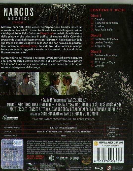 Narcos Mexico. Stagione 1. Serie TV ita. Special Edition (3 Blu-ray) di Carlo Bernard,Chris Brancato,Doug Miro - Blu-ray - 2