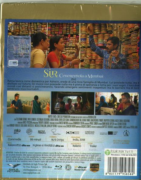 Sir. Cenerentola a Mumbai (Blu-ray) di Rohena Gera - Blu-ray - 2