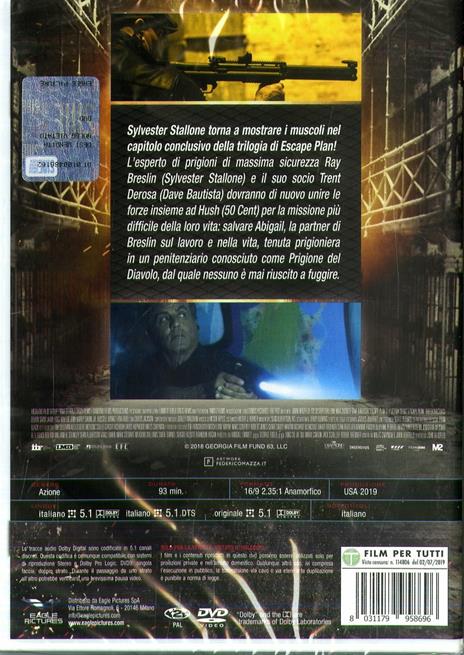 Escape Plan 3. L'ultima sfida (DVD) di John Herzfeld - DVD - 2