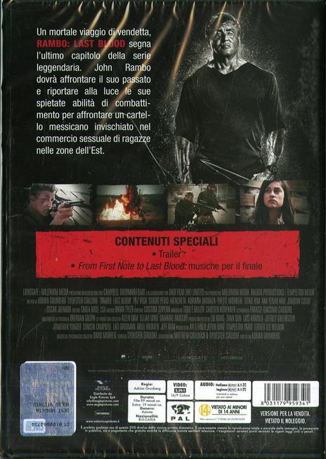Rambo. Last Blood (DVD) di Adrian Grunberg - DVD - 2