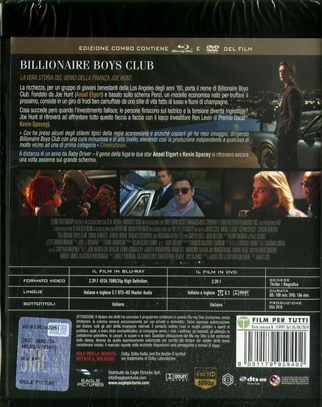 Billionaire Boys Club (DVD + Blu-ray) di James Cox - DVD + Blu-ray - 2