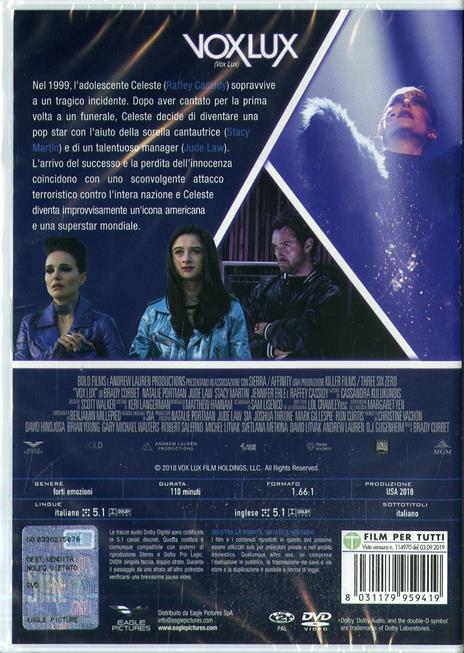 Vox Lux (DVD) di Brady Corbet - DVD - 2