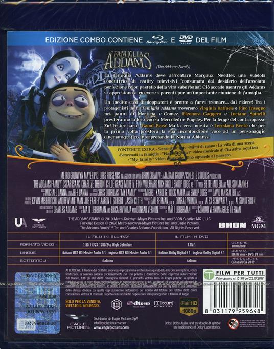 La famiglia Addams (Blu-ray + DVD + Booklet Gioca&Colora) di Greg Tiernan,Conrad Vernon - DVD + Blu-ray - 2