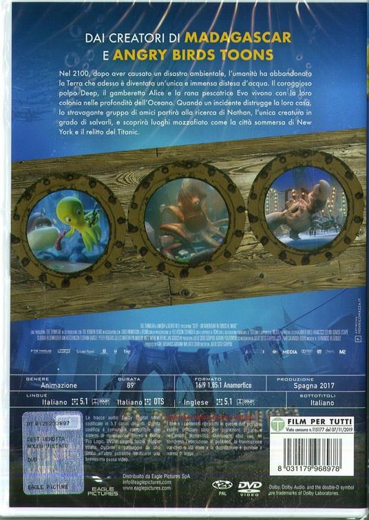 Deep. Un'avventura in fondo al mare (DVD) di Julio Soto Gurpide - DVD - 2