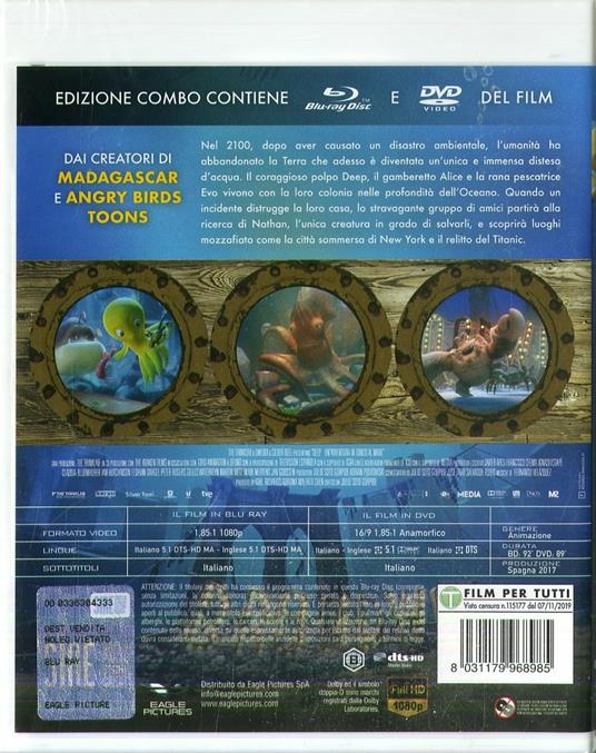 Deep. Un'avventura in fondo al mare (DVD + Blu-ray) di Julio Soto Gurpide - DVD + Blu-ray - 2