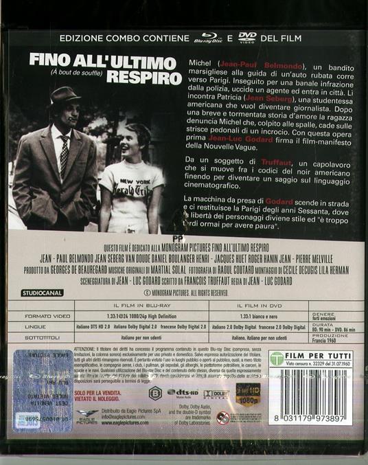 Fino all'ultimo respiro (Blu-ray + DVD) di Jean-Luc Godard - DVD + Blu-ray - 2