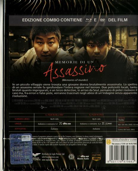 Memorie di un assassino (DVD + Blu-ray) di Bong Joon Ho - DVD + Blu-ray - 2