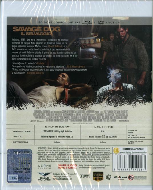 Savage Dog. Il selvaggio (DVD + Blu-ray) di Jesse V. Johnson - DVD + Blu-ray - 2