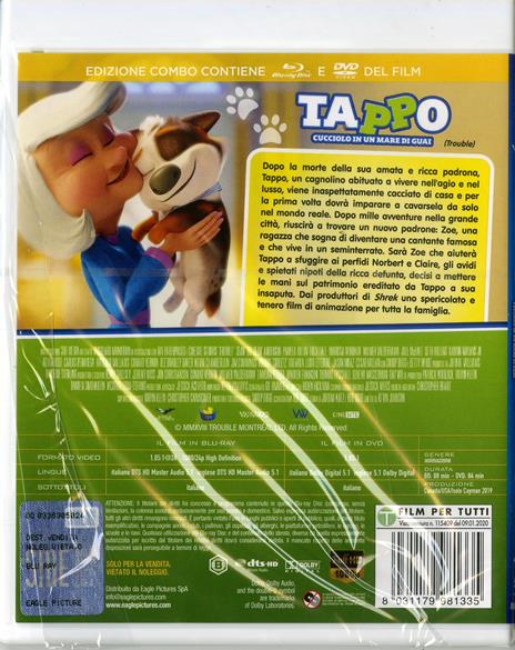 Tappo. Cucciolo in un mare (DVD + Blu-ray) di Kevin Johnson - DVD + Blu-ray - 2