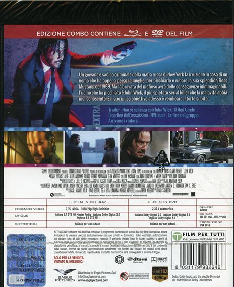 John Wick. Con calendario 2021 (DVD + Blu-ray) di Chad Stahelski - DVD + Blu-ray - 2