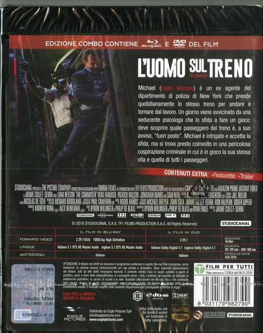 L' uomo sul treno. Con calendario 2021 (DVD + Blu-ray) di Jaume Collet-Serra - DVD + Blu-ray - 2