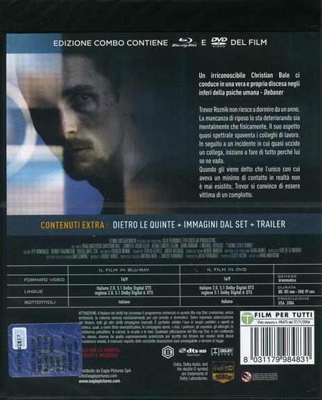 L' uomo senza sonno (DVD + Blu-ray) di Brad Anderson - DVD + Blu-ray - 3