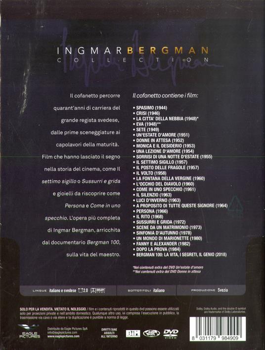 Cofanetto Ingmar Bergman (26 DVD) di Ingmar Bergman - 2
