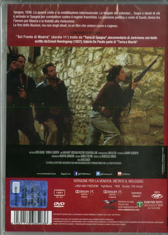 Terra e libertà (DVD) di Ken Loach - DVD - 2