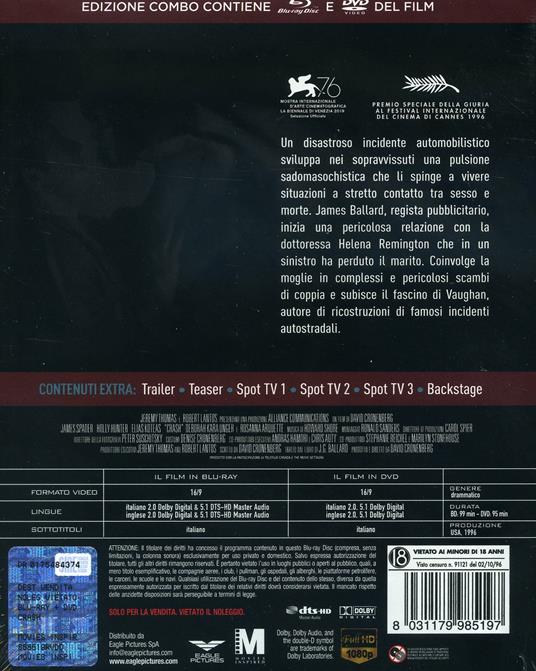Crash (DVD + Bluray) DVD + Bluray Film di David Cronenberg