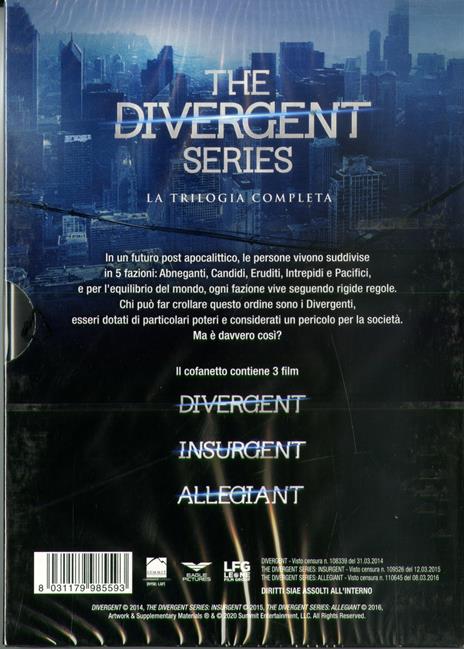 The Divergent Series. La trilogia completa. New Edition (5 DVD) di Neil Burger,Robert Schwentke - 2