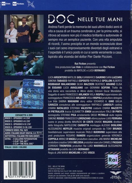 Doc. Nelle tue mani. Serie TV ita (4 DVD) di Jan Maria Michelini - DVD - 2