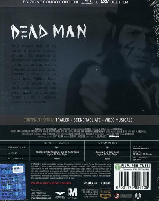 Dead Man. Edizione Remastered (DVD + Blu-ray) di Jim Jarmusch - DVD + Blu-ray - 2