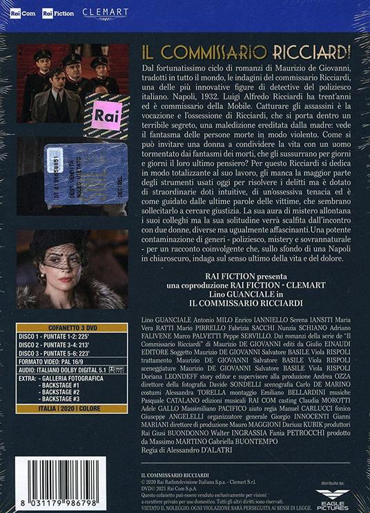 commissario Ricciardi. Serie TV ita (3 DVD) di Alessandro D'Alatri - DVD - 3