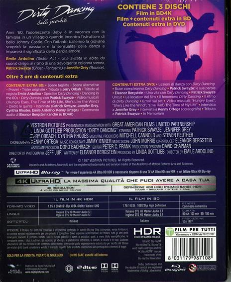Dirty Dancing (DVD + Blu-ray + Blu-ray Ultra HD 4K) di Emile Ardolino - DVD + Blu-ray + Blu-ray Ultra HD 4K - 2