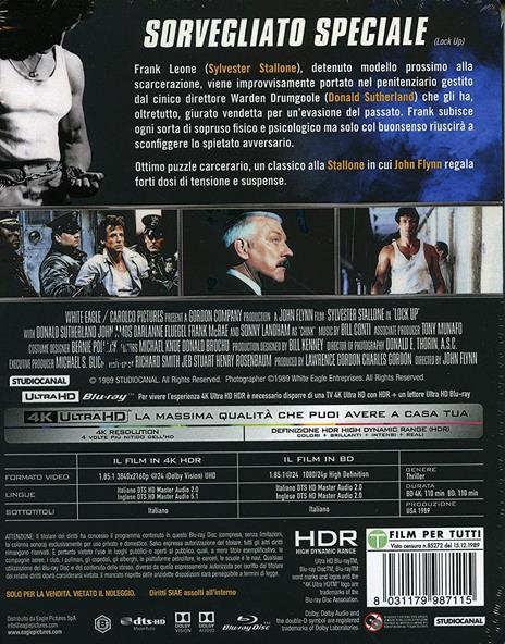 Sorvegliato Speciale (Blu-ray + Blu-ray Ultra HD 4K) di John Flynn - Blu-ray + Blu-ray Ultra HD 4K - 2