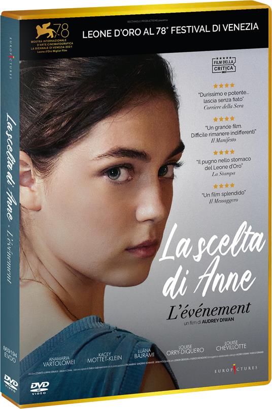 La scelta di Anne. L'Événement (DVD) di Audrey Diwan - DVD