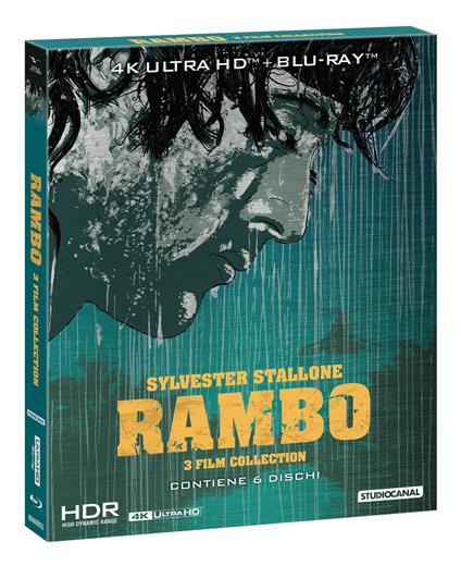 Rambo. 3 Film Collection (3 Blu-ray + 3 Blu-ray Ultra HD 4K) + Slipcase di Ted Kotcheff,George Pan Cosmatos,Peter MacDonald